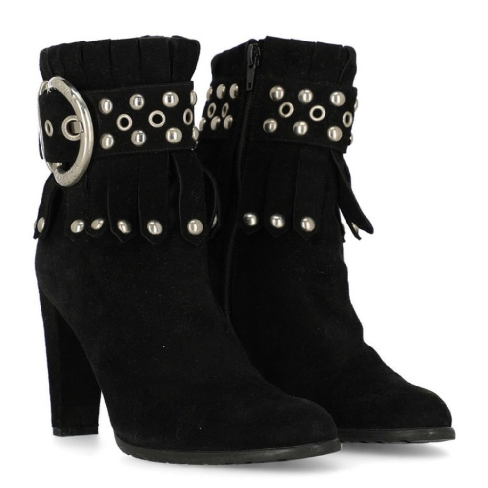 STUART WEITZMAN Women’s Ankle Black Leather Boots - Size: 38.5